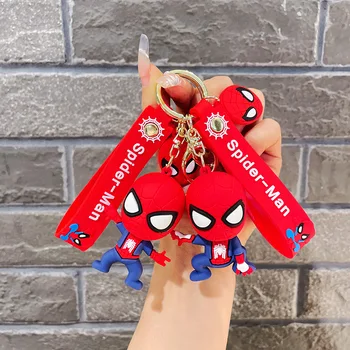 Roztomilé verze Spider-Man klíčenka akční obrázek příslušenství, Dárková taška klíčenka přívěsek visí příslušenství, malé panenky